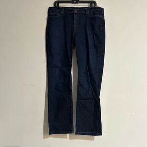 Duluth Trading Co Women's Daily Denim Slim Leg Dark Wash Jeans Size 14